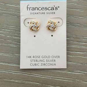 Gold sterling silver studs